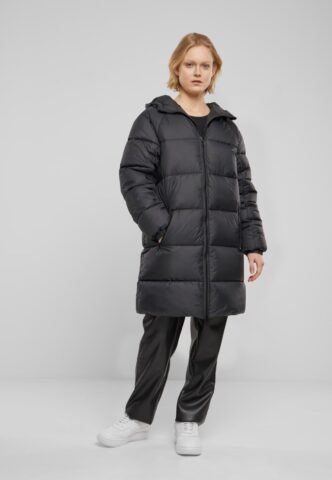 Urban Classics – Ladies Long Puffer Black – Jacke – Schwarz – XS – Obermaterial: 100% Polyester; Futter: 100% Polyester