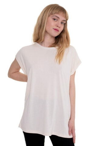 Urban Classics – Ladies Modal Extended Shoulder Whitesand – T-Shirt – Beige – XS – 100% Baumwolle