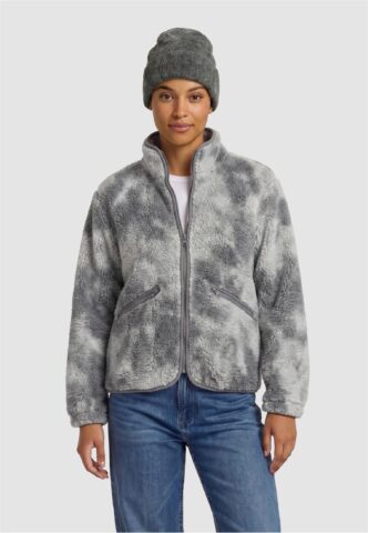 Urban Classics – Ladies Printed Sherpa Greytiedye – Jacke – Grau – XL – 100% Polyester
