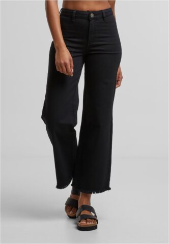 Urban Classics – Ladies Relaxed Straight Fit Denim – Jeans – Schwarz – W26 – 98% Baumwolle, 2% Elastan