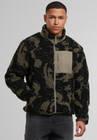 Urban Classics – Pattern Teddy Oliveswirl – Jacke – gid://shopify/Metaobject/123897741549 – XXL – 100% Polyester
