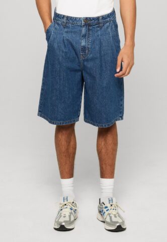 Urban Classics – Pleated Denim Raw Washed – Shorts – Schwarz – W36 – 100% Baumwolle