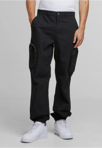 Urban Classics – Ripstop Loose Fit Cargo – Hose – Schwarz – W30 – 100% Baumwolle