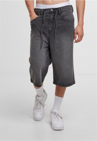 Urban Classics – Skater Shorts With Drawcord Black Washed – Shorts – Schwarz – W31 – 100% Baumwolle