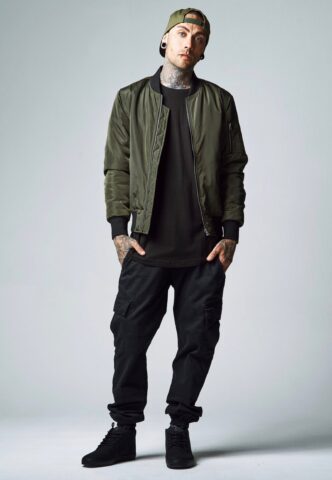 Urban Classics – Washed Cargo Twill – Hose – Schwarz – W36 – 98% Baumwolle, 2% Elastan