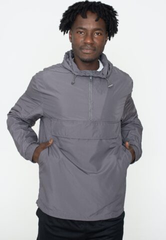 Urban Classics – Basic Pull Over Darkshadow – Jacke – Grau – S – Obermaterial: 100% Polyester; Futter: 100% Polyester