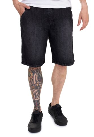 Urban Classics – Carpenter Real Black Washed – Shorts – Schwarz – W28 – 100% Baumwolle