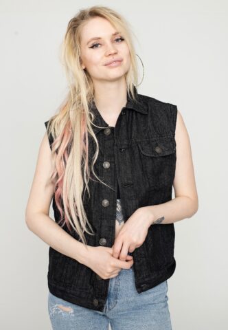 Urban Classics – Denim Black Washed – Jeans Vest – Schwarz – S – 100% Baumwolle