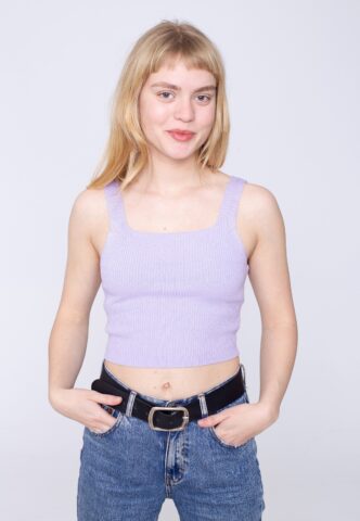 Urban Classics – Ladies Cropped Knit Lilac – Oberteil – Lila – XS – 35% Polyacryl, 35% Viskose, 30% Nylon