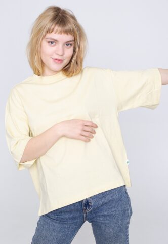 Urban Classics – Ladies Organic Heavy Softyellow – T-Shirt – Gelb – XS – 100% Bio-Baumwolle