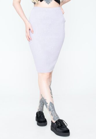 Urban Classics – Ladies Rib Knit Midi Lilac – Rock – Lila – M – 35% Viskose, 35% Polyester, 30% Nylon