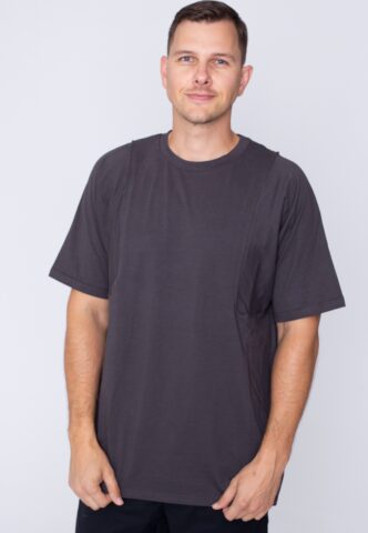 Urban Classics – Organic Wing Sleeve Black Bird – T-Shirt – Grau – S – 100% Bio-Baumwolle