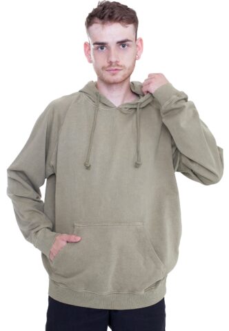 Urban Classics – Overdyed Khaki – Hoodie – Grün – S – 100% Baumwolle