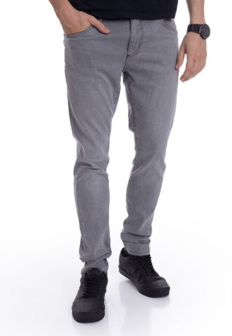 Urban Classics – Slim Fit Mid Grey – Jeans – Grau – W28 / L32 – 98% Baumwolle, 2% Elastan
