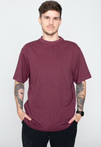 Urban Classics – Tall Cherry – T-Shirt – Weinrot – S – 100% Baumwolle