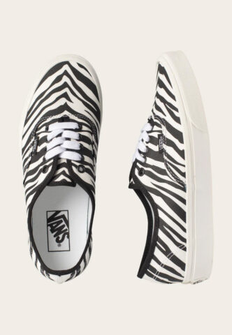 Vans – Authentic Animalier Zebra – Girl Schuhe – Schwarz – EU 36 – Textile/Textile/Gummi