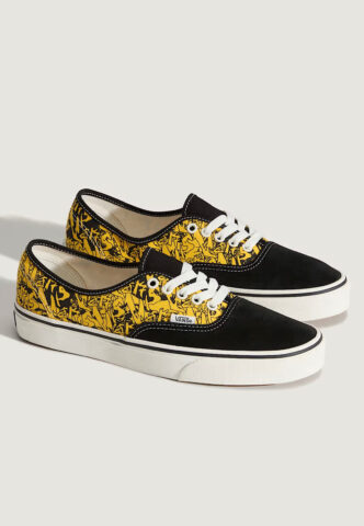 Vans – Authentic Black/Yellow – Schuhe – Gelb – EU 44 – Textile/Textile/Gummi