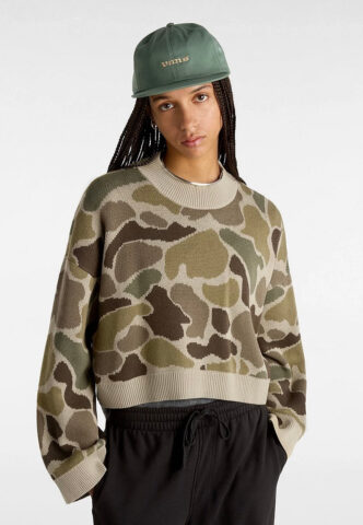 Vans – Cammile Camo Bungee Cord/Turkishcfee – Pullover – Tarnfarben – XL – 100% Baumwolle