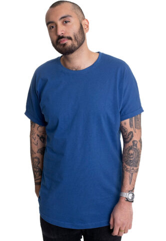 Urban Classics – Long Shaped Turnup Sporty Blue – T-Shirt – Blau – S – 100% Baumwolle