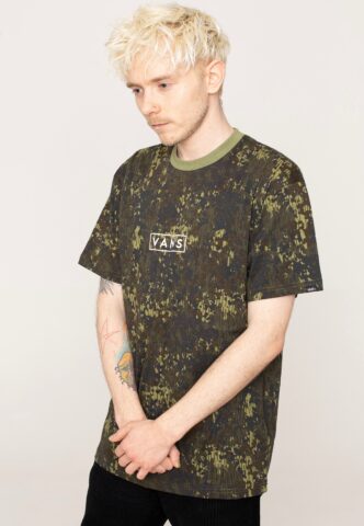 Vans – Classic Easy Box Loden Green/White – T-Shirt – Tarnfarben – M – 100% Baumwolle