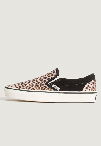 Vans – Classic Slip-On Black/Leopard – Girl Schuhe – Braun – EU 36,5 – Textile, Leather/Textile/Gummi