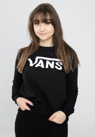 Vans – Classic V Black – Sweater – Schwarz – S – 100% Baumwolle