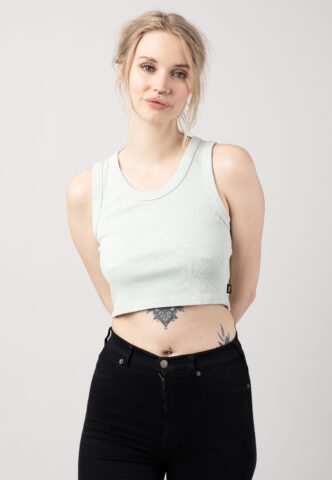 Vans – Drew Rib Pale Aqua – Tank – Grün – L – 100% Baumwolle