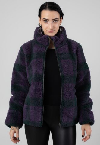 Vans – Foundry Plaid High Pile Puff Green Gables – Jacke – Lila – XS – Obermaterial: 100% Polyester; Futter: 100% Nylon