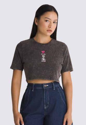 Vans – Heartbreaker Crew Crop II Black – T-Shirt – Schwarz – XL – 100% Baumwolle