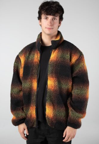 Vans – Heights Sherpa Full Zip Black/Herritage Mustard – Jacke – Braun – XL – 100% Polyester