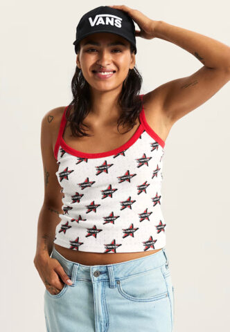 Vans – Kiki Cami Racing Red – Tank – Weiß – XL – 60% Baumwolle, 40% Polyester