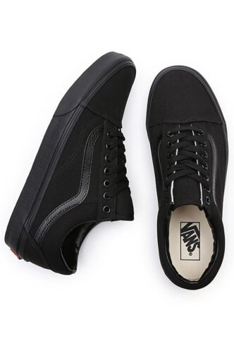 Vans – Old Skool Black/Black – Schuhe – Schwarz – EU 42,5 – Textile/Textile/Gummi