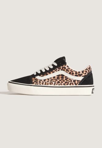 Vans – Old Skool Black/Leopard – Girl Schuhe – Braun – EU 38,5 – Textile, Leather/Textile/Gummi