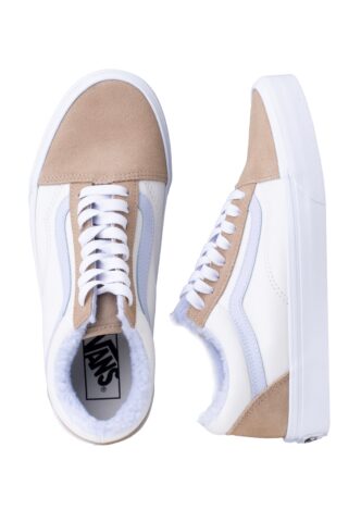 Vans – Old Skool Cozy Multi/True White – Girl Schuhe – Weiß – EU 36 – Textile, Leather/Textile/Gummi