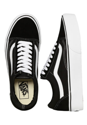 Vans – Old Skool Platform Black/White – Girl Schuhe – Schwarz – EU 36 – Textile/Textile/Gummi
