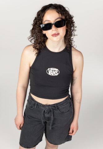 Vans – Oval Logo Black – Tank – Schwarz – L – 95% Baumwolle, 5% Elastan