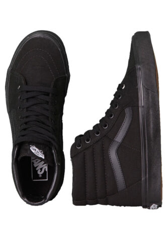 Vans – Sk8-Hi Black/Black/Black – Schuhe – Schwarz – EU 36 – Textile, Leather/Textile/Gummi