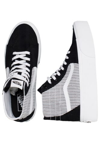 Vans – Sk8 Hi Tapered Stackform Summer Picnic Black/White – Schuhe – Weiß – EU 36 – Textile, Leather/Textile/Gummi