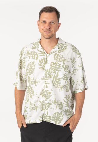 Vans – Van Doren Printed Camp 3 Soft Sage – Hemd – Grün – S – 100% Viskose