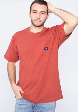 Vans – Woven Patch Pocket Chili Oil – T-Shirt – Orange – S – 100% Baumwolle