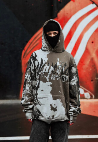 Stay Cold Apparel – Veins Of Velvet Heavy Oversized Grey – Hoodie – Grau – 3XL – 100% Baumwolle