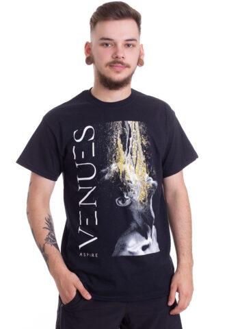 Venues – Aspire Cover – T-Shirt – Schwarz – S – 100% Baumwolle