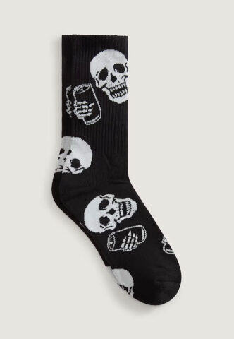 Vans – Verne Crew Black/White – Socken – Schwarz – L – 73% Baumwolle 25% Polyester 2% Elastan