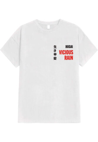 Vicious Rain – Ikigai White – T-Shirt – Weiß – XXL – 100% Baumwolle