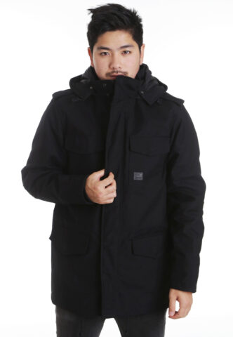 Vintage Industries – Darren – Jacke – Schwarz – XL – Shell: 65% Polyester, 35% Baumwolle; Lining: 100% Polyester