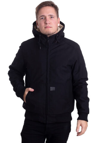 Vintage Industries – Datton Black – Jacke – Schwarz – XL – Shell: 65% Polyester, 35% Baumwolle; Lining: 100% Polyester