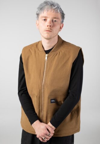 Vintage Industries – Hallet Bodywarmer Dark Tan – Weste – Braun – L – Shell: 100% Baumwolle; Lining: 100% Polyester
