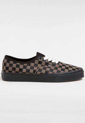 Vans – Authentic Embroidered Checker Black – Schuhe – Schwarz – EU 44 – Textile/Textile/Gummi