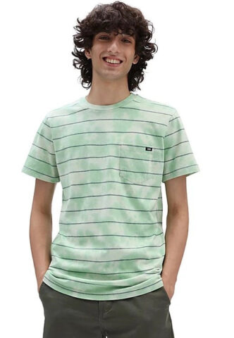 Vans – Tiedye Checkerstripe Ii Celadon Green/Tie Dye – T-Shirt – Grün – S – 100% Baumwolle