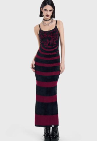 Killstar x Motionless In White – Voices Spiral Knit Multi – Kleid